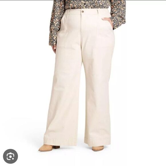 2/30 Nili Lotan Target cream pants plus size - Picture 1 of 6